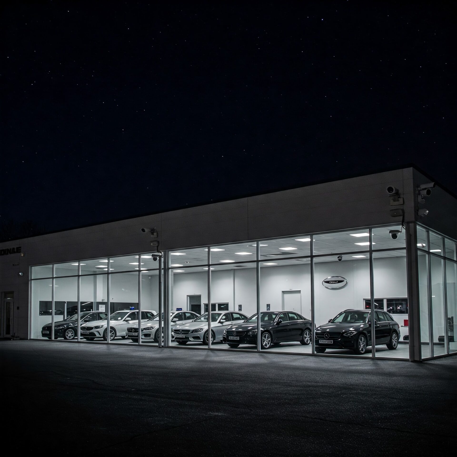 Monitoring wizyjny w salonie samochodowym